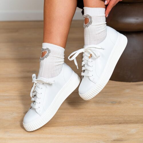 Półbuty białe Aurora