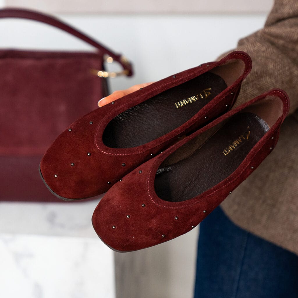 Baleriny Sofia Bordowe