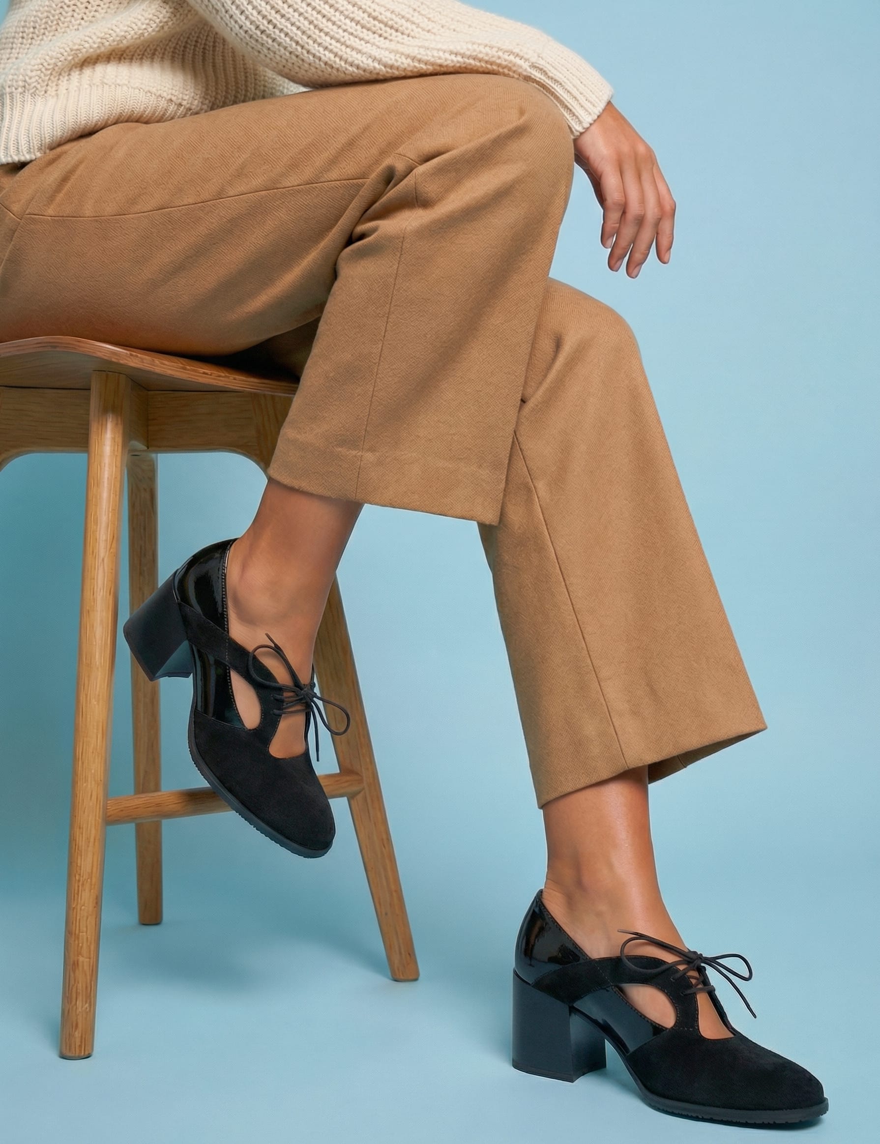 Czółenka Retro Czarny